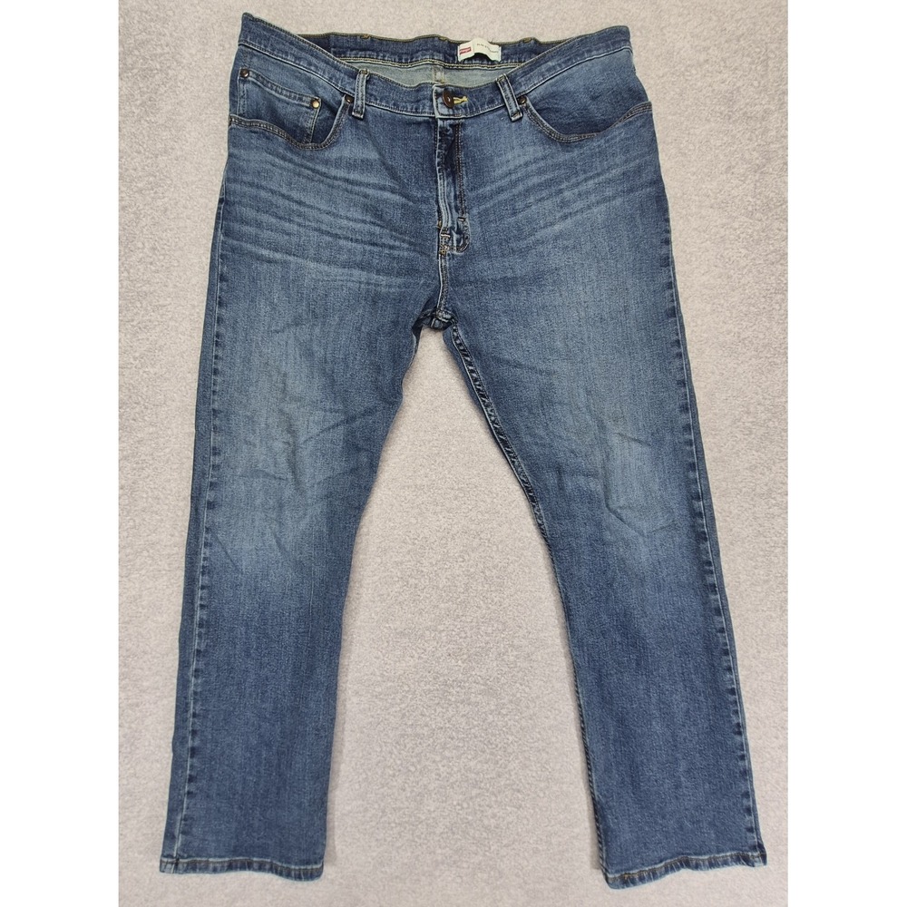 Wrangler Retro Jeans Mens 38x30 Blue Slim Straight Leg Denim Cowboy Workwear